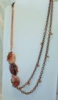 Copper and Agate Stone Asymmetrical Necklace