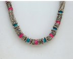 Magical Hot Pink Turquoise Miracle Beads Necklace