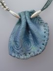 Unique Design Handmade Focal Piece in Iridescent Blue