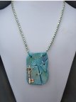 Polymer Clay Teal Necklace